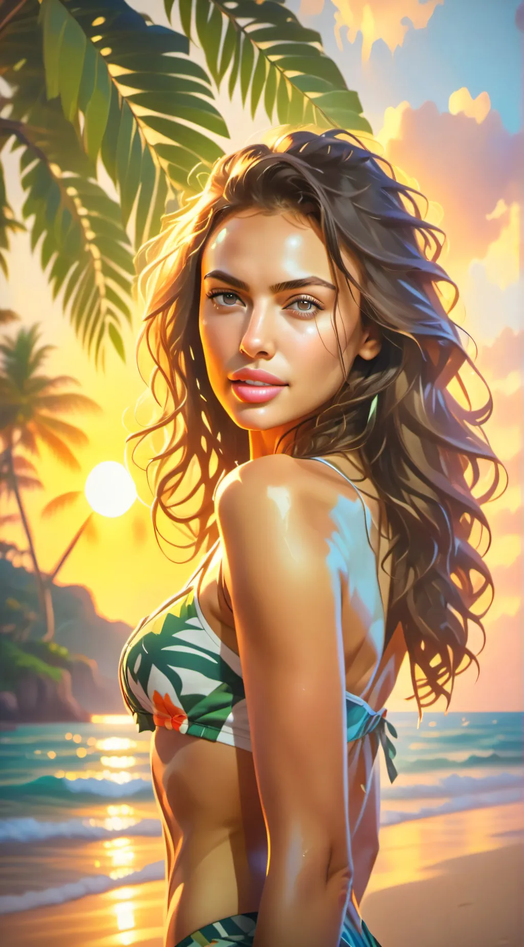 ai character: Irina Shayk background