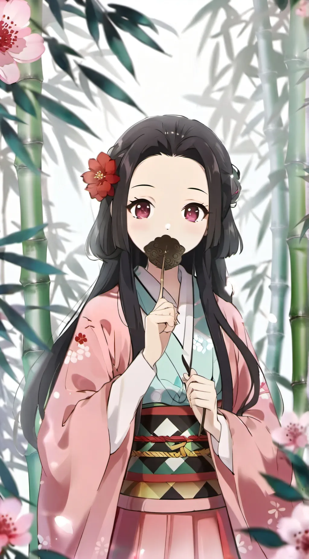 ai character: Nezuko Kamado background