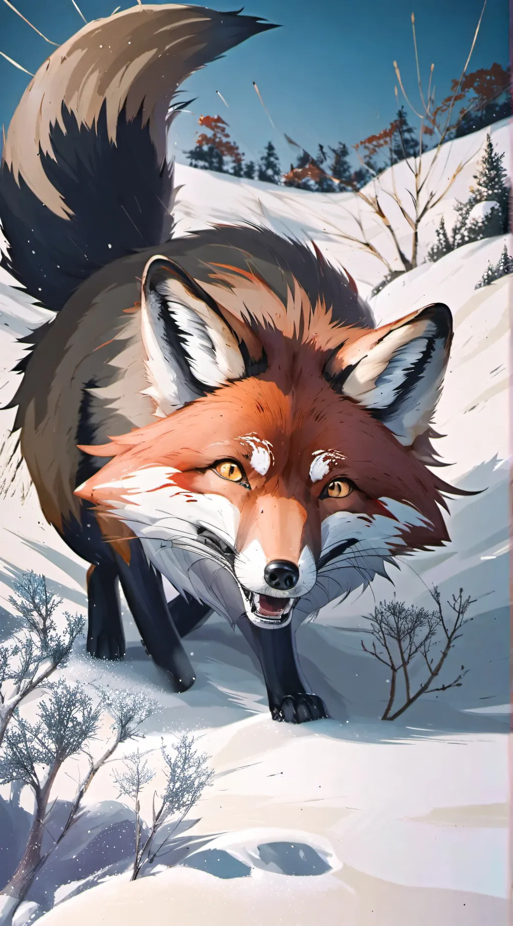 ai character: Fox rescue  background