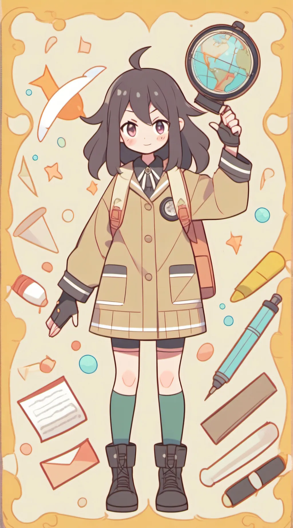 ai character: Miss circle background