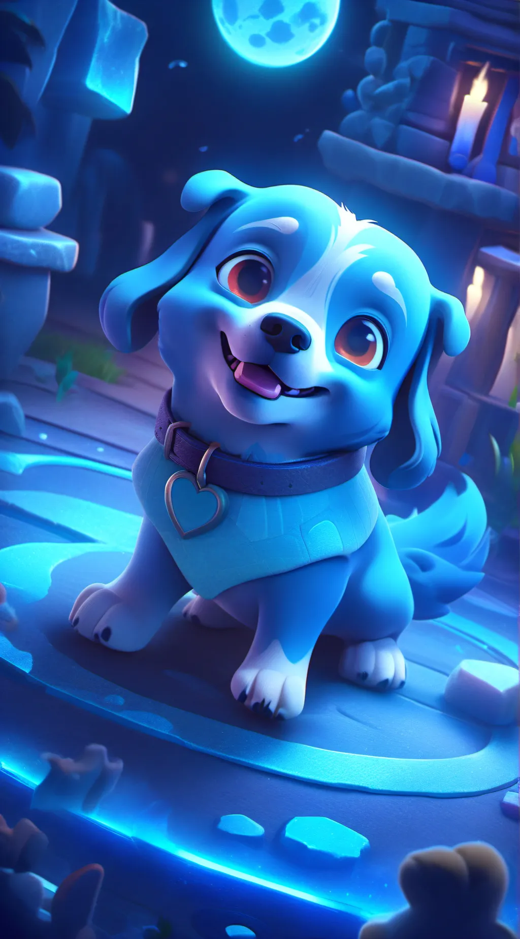 ai character: smiling critters  background