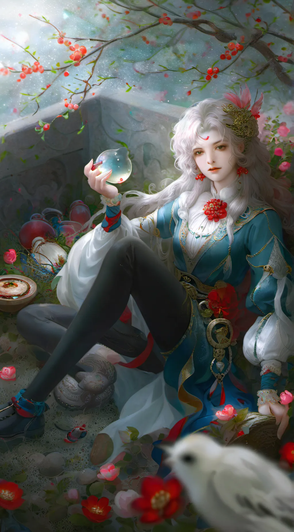 ai character: tv woman background