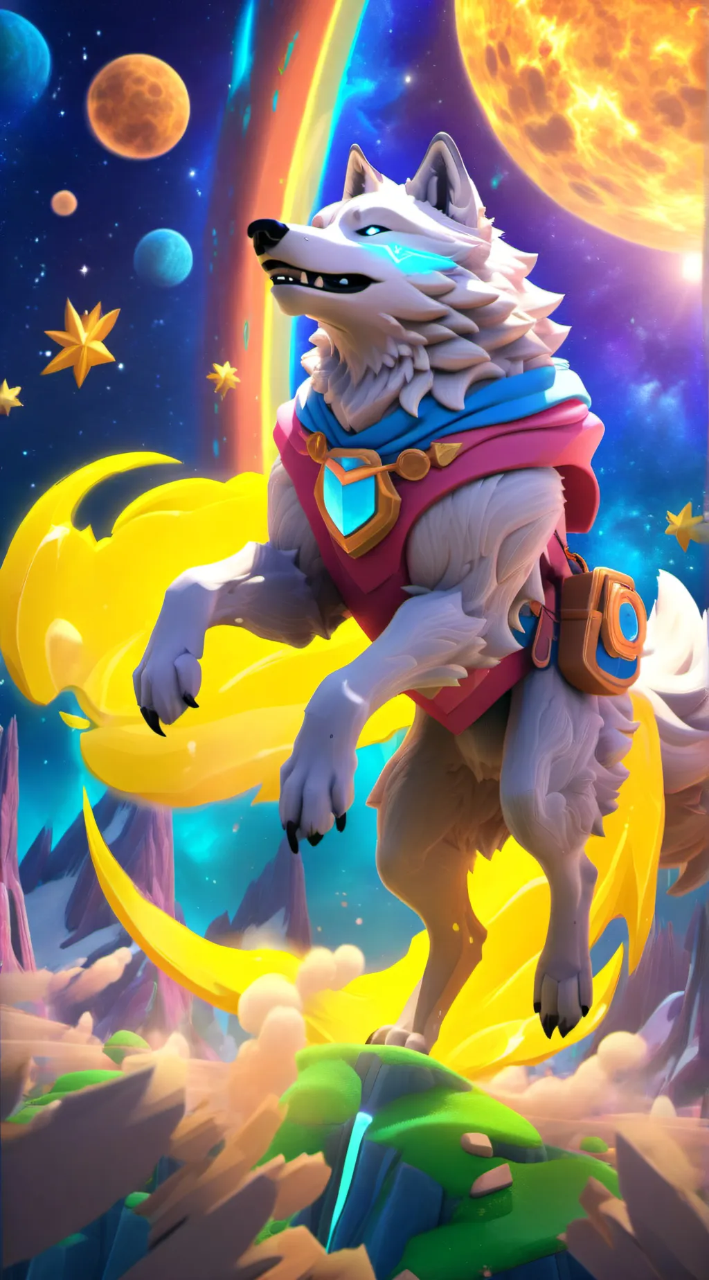 ai character: Moonlight background