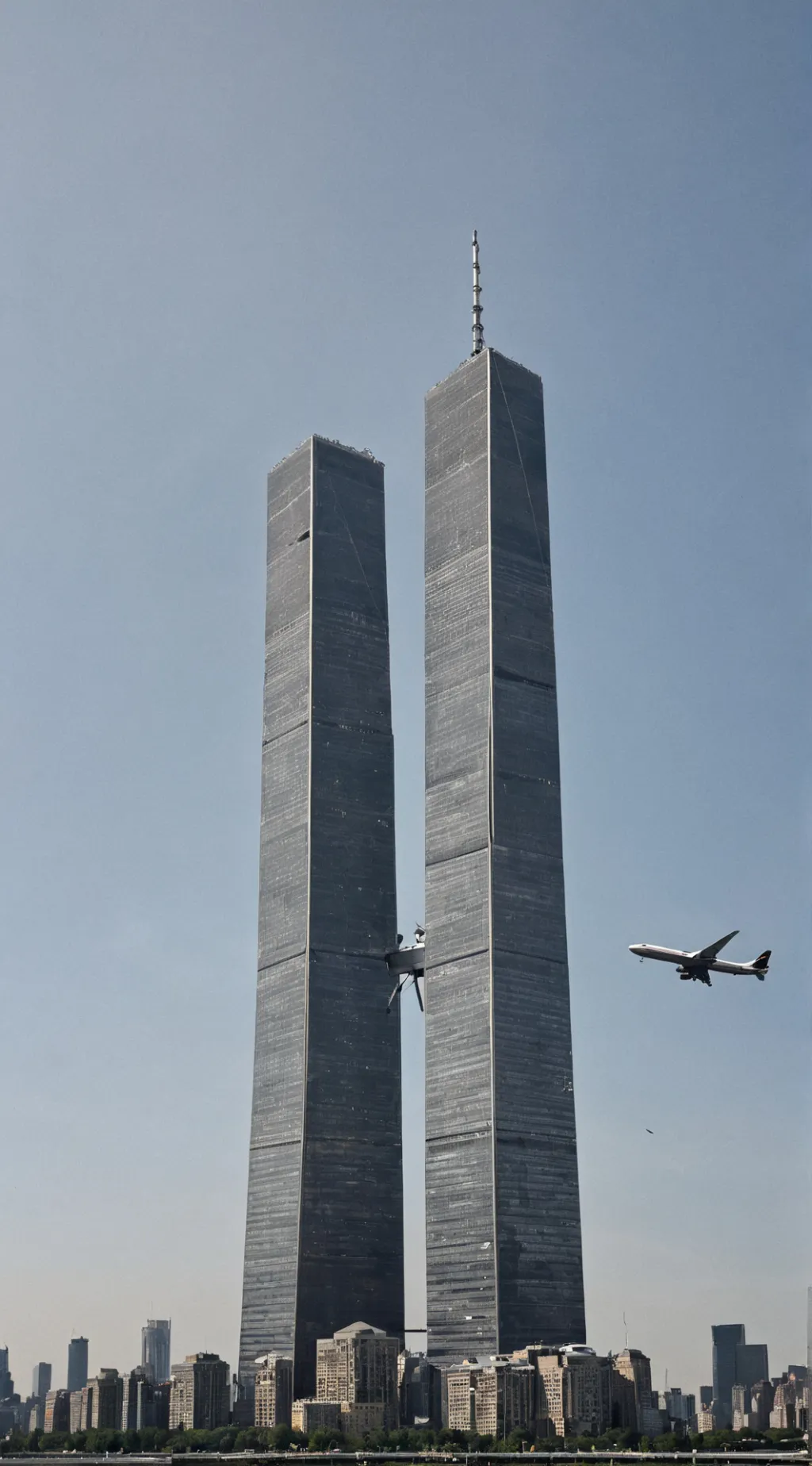 ai character: Twin towers background