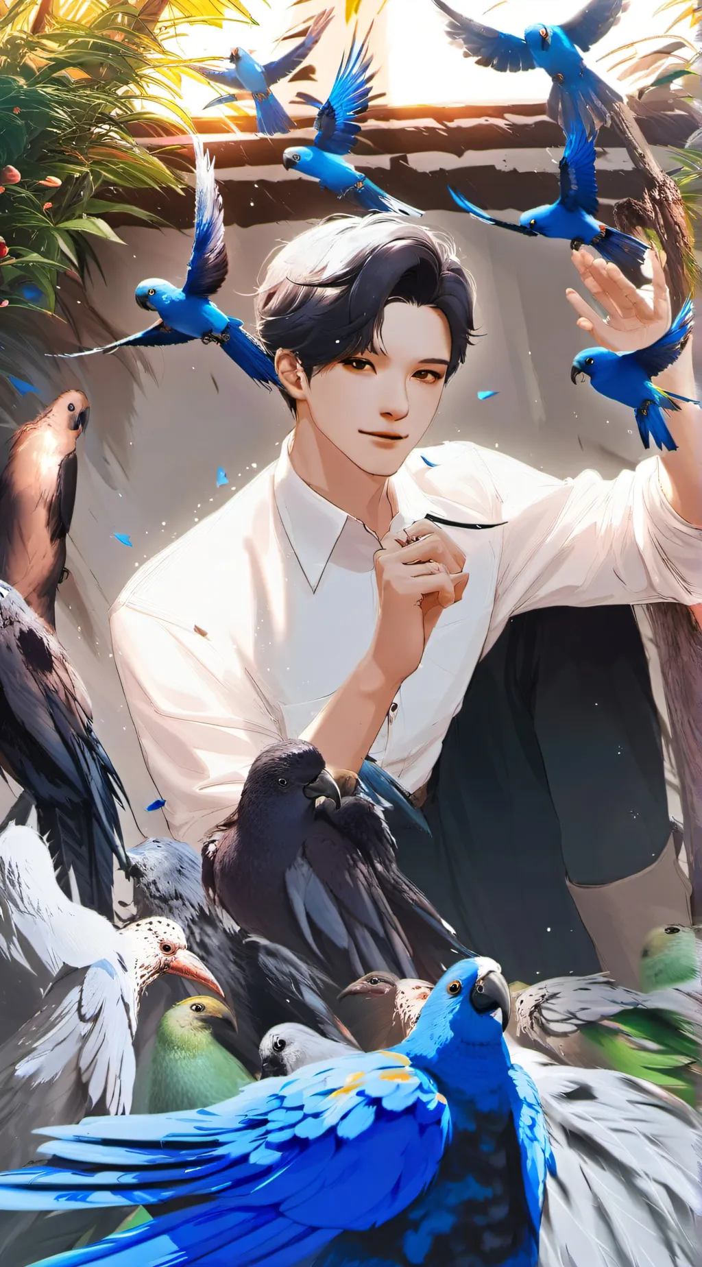 ai character: Zoo background