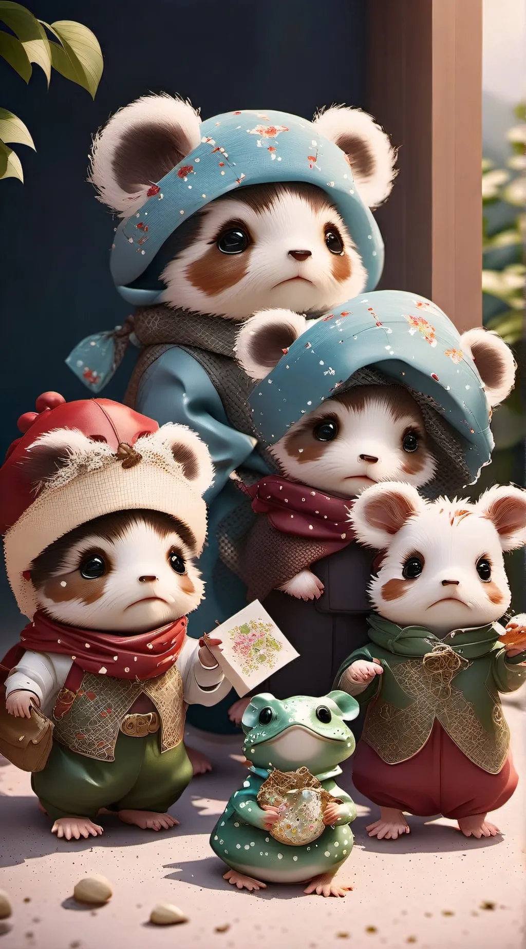 ai character: Calico Critters  background