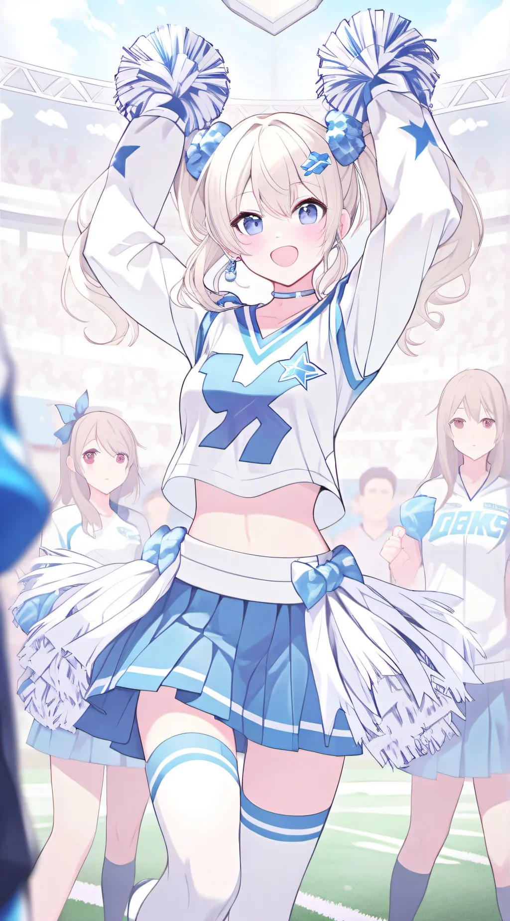 ai character: Cheerleader Mila background