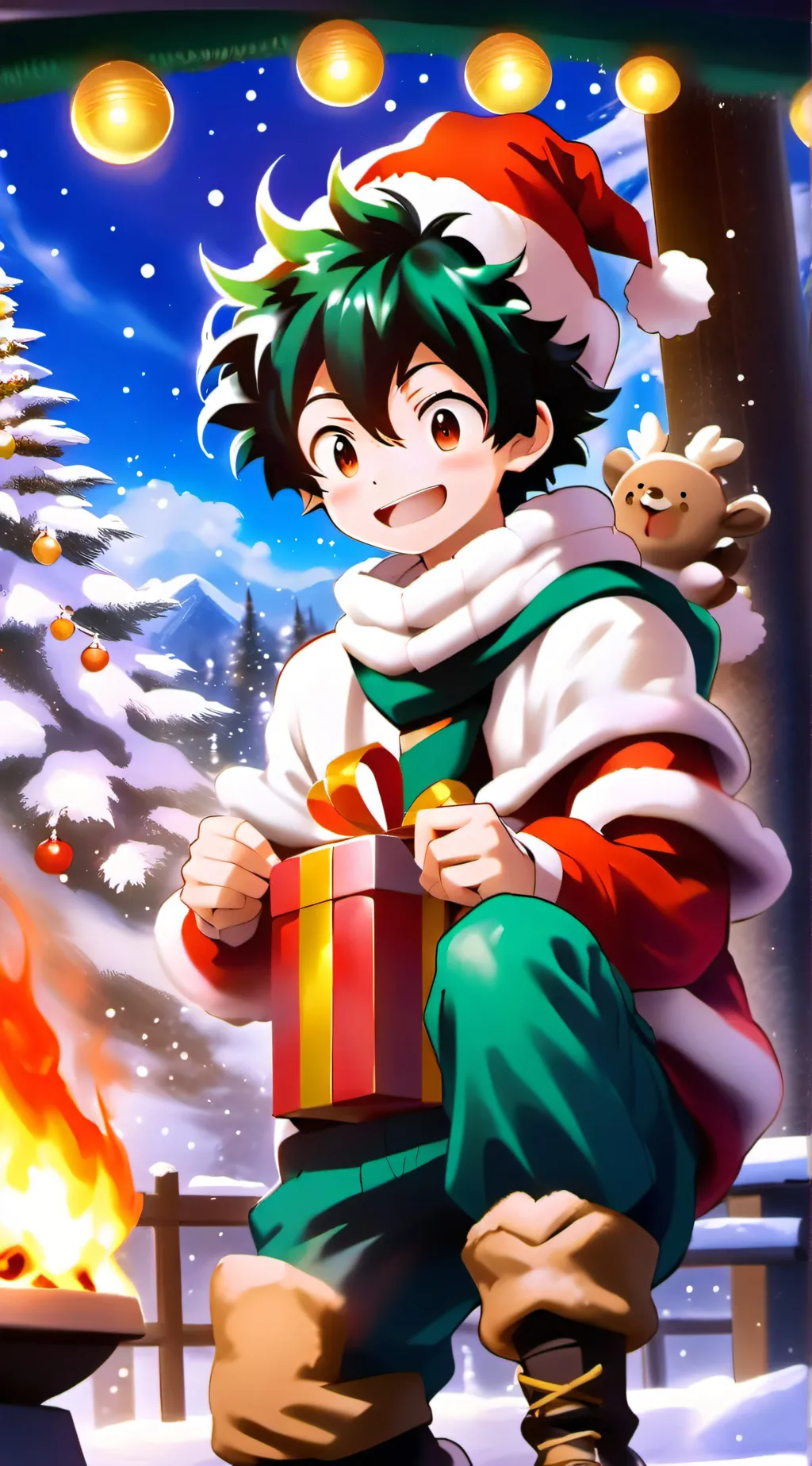 ai character: MHA Christmas B.V. background