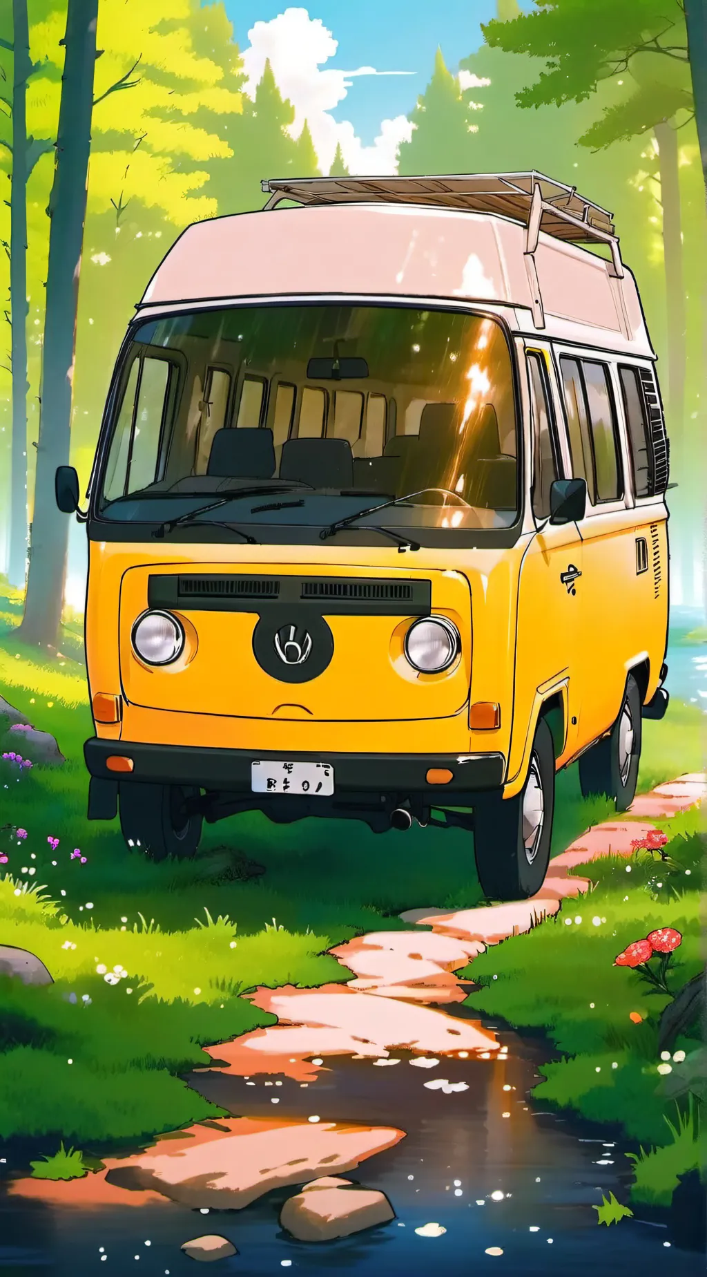 ai character: Hh & Tw raodtrip background