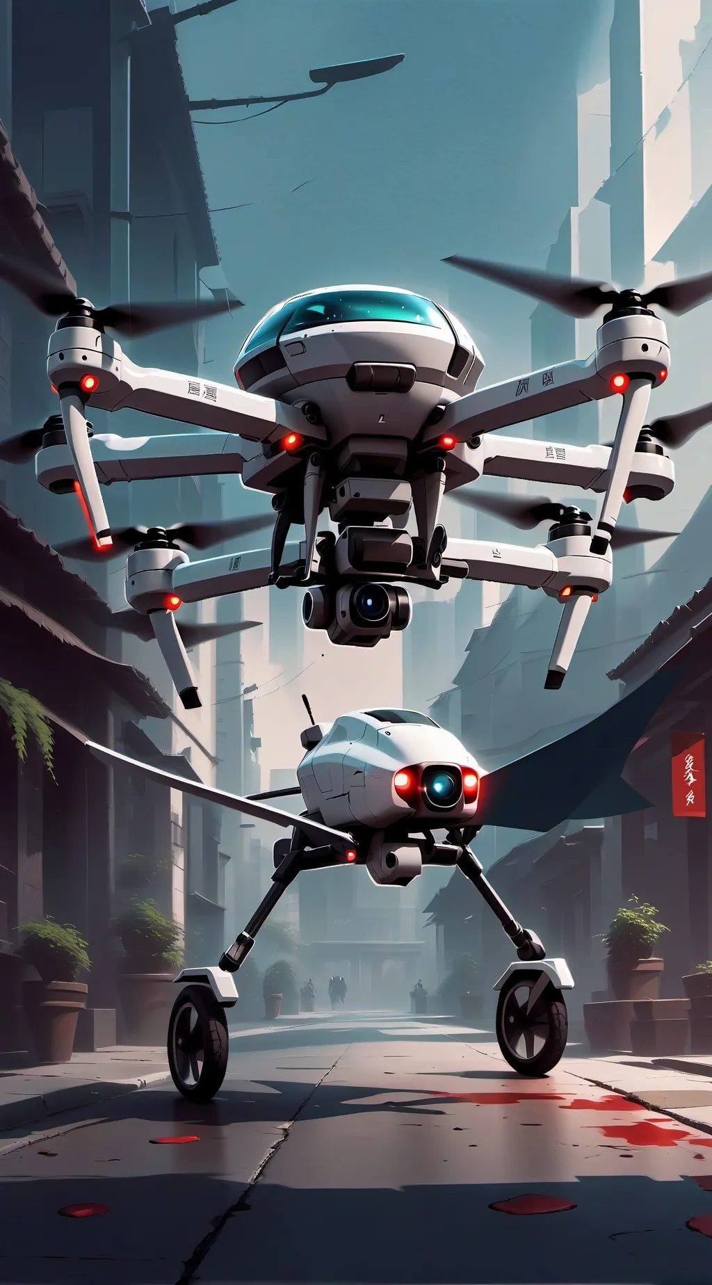 ai character: murder drones background