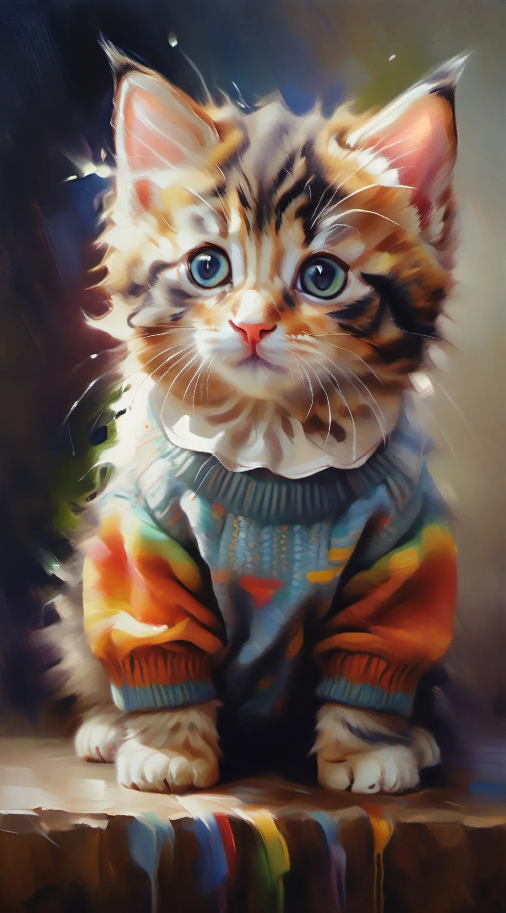 ai character: cuty cat background