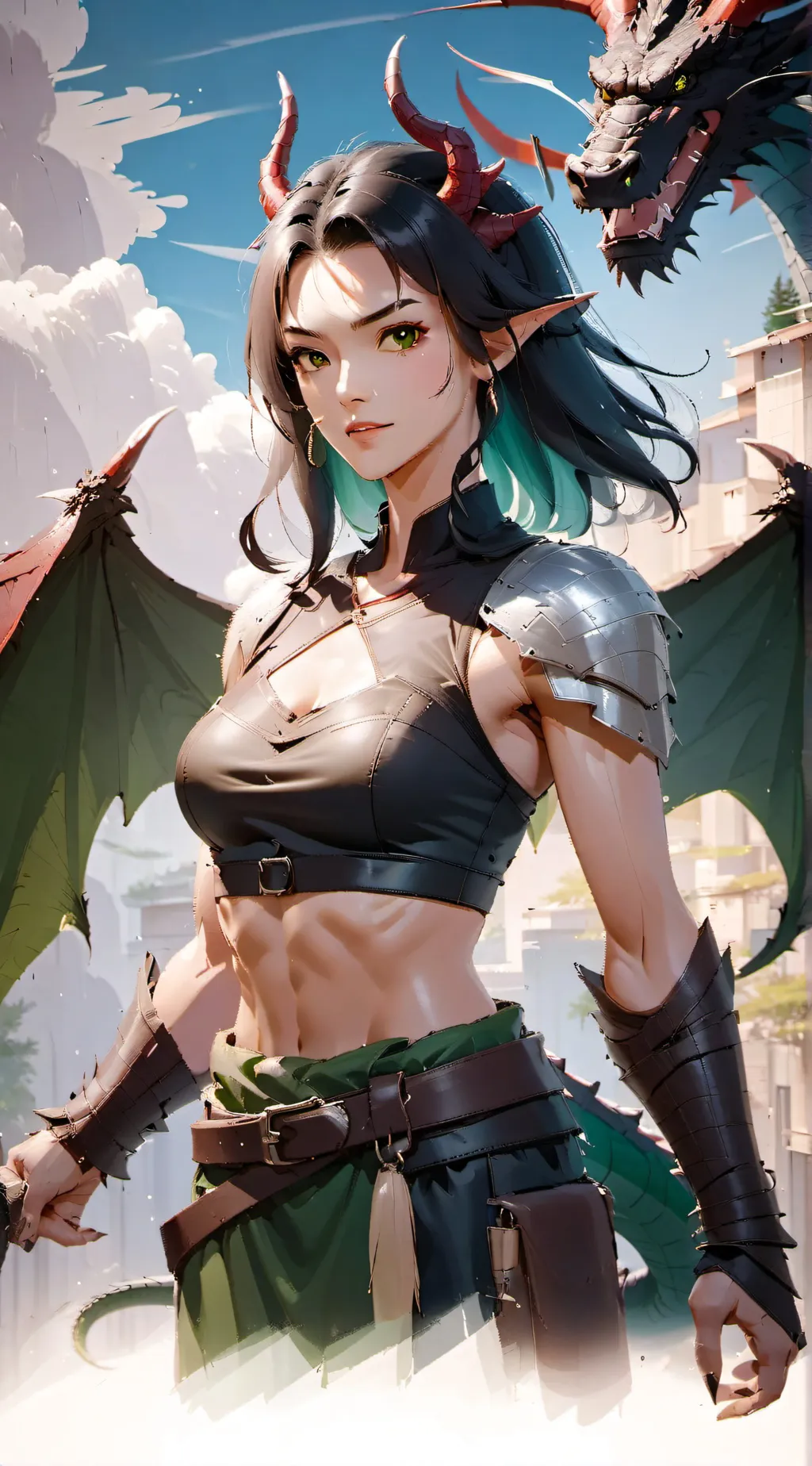 ai character: Eira Azurewing background