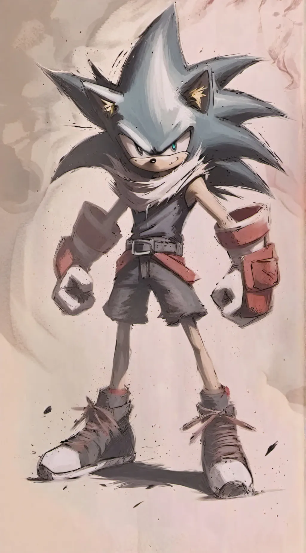 ai character: Shin sonic background