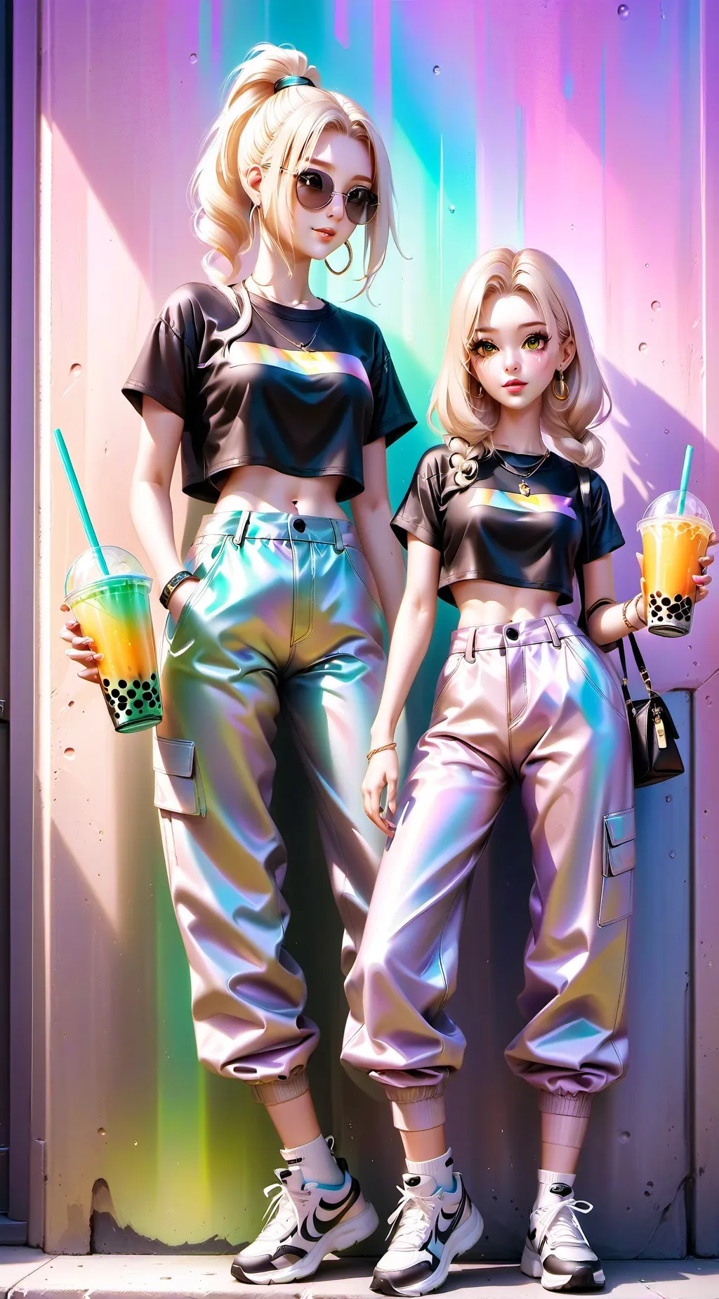 ai character: Bailey and Miley  background