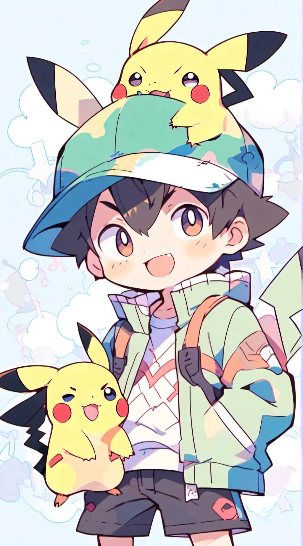 ai character: Ash  background