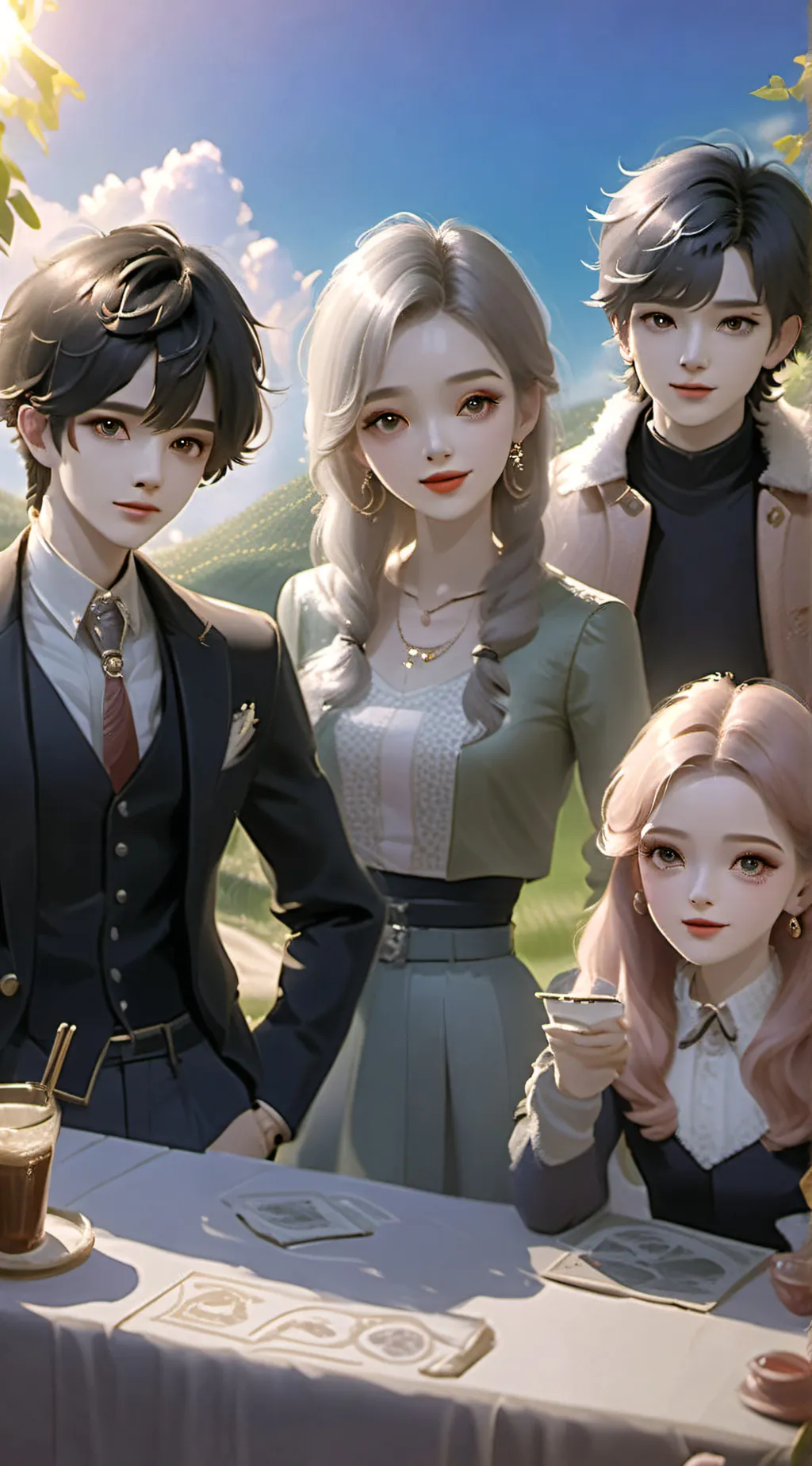 ai character: Friends  background