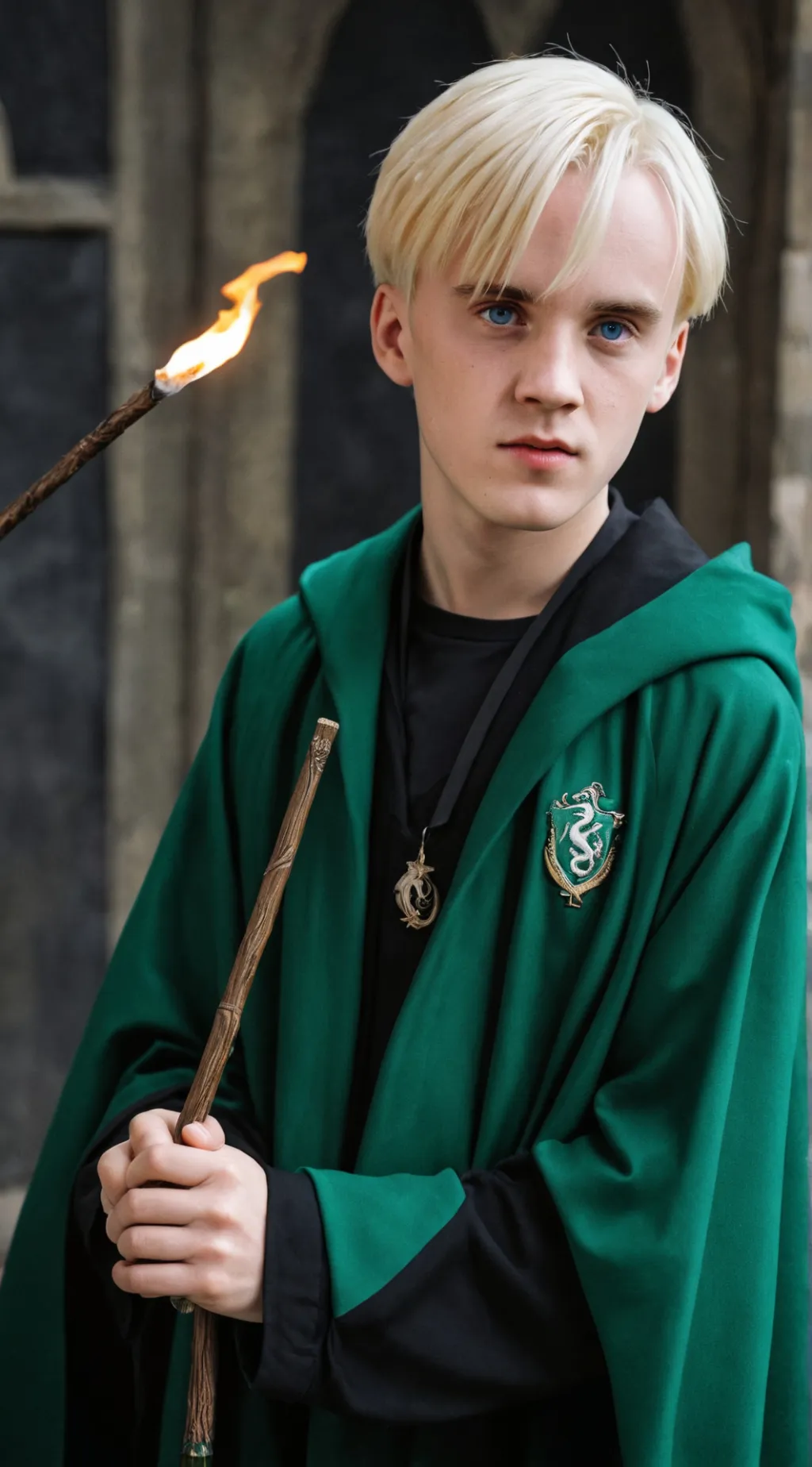 ai character: draco malfoy  background