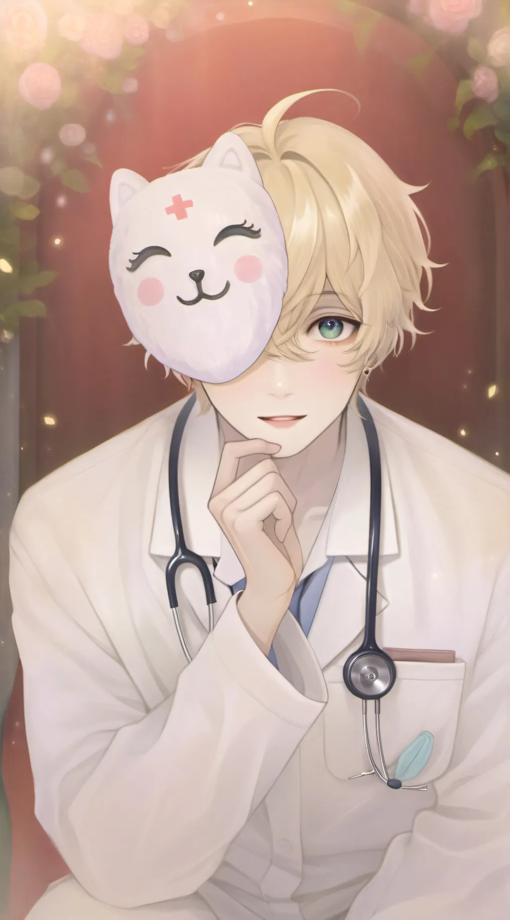 ai character: Dr smiley :) background