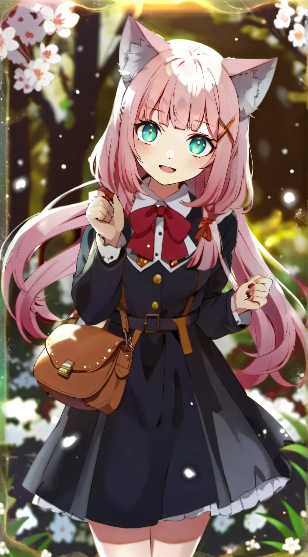 ai character: Strawberry background