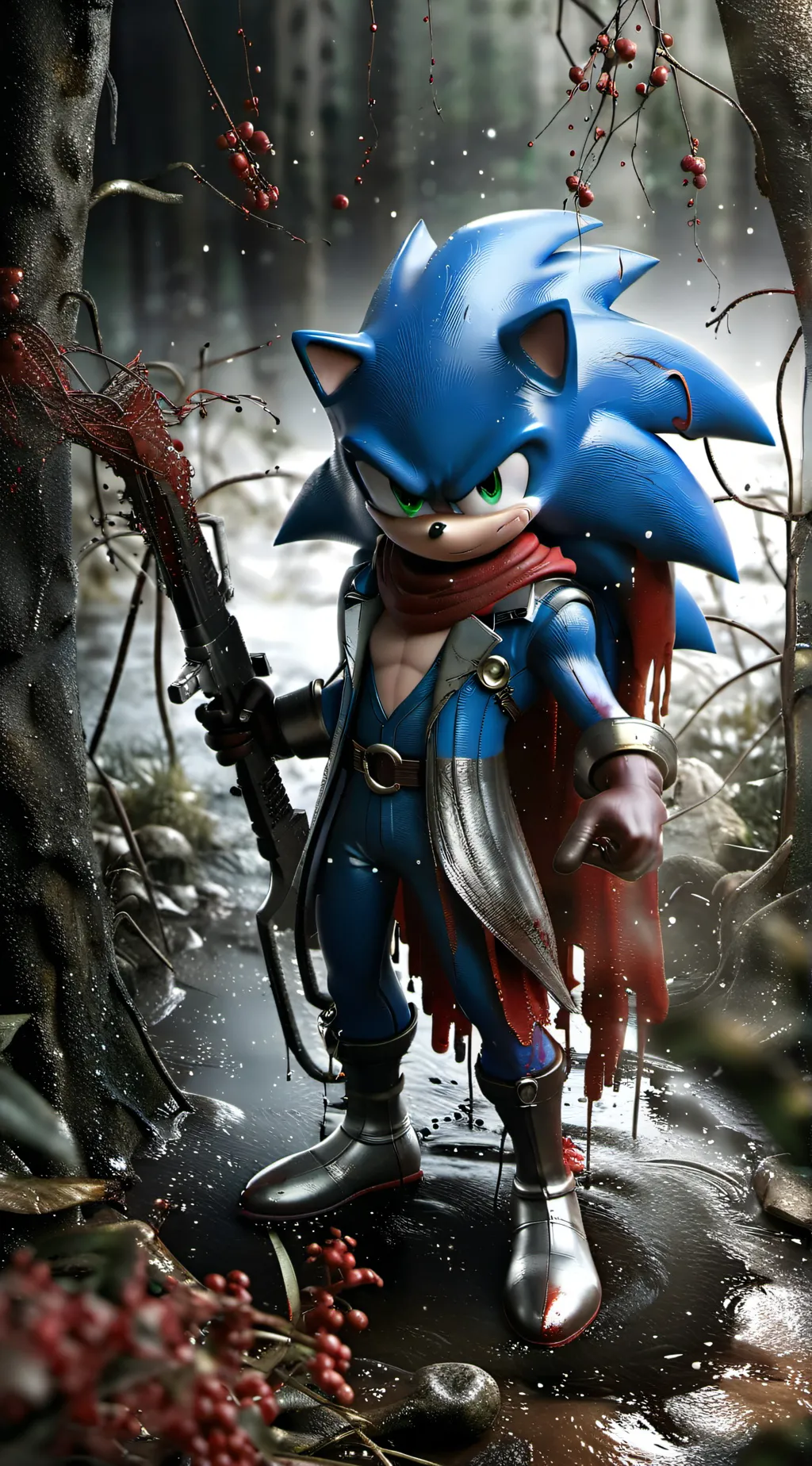 ai character: Sonic.EXE background