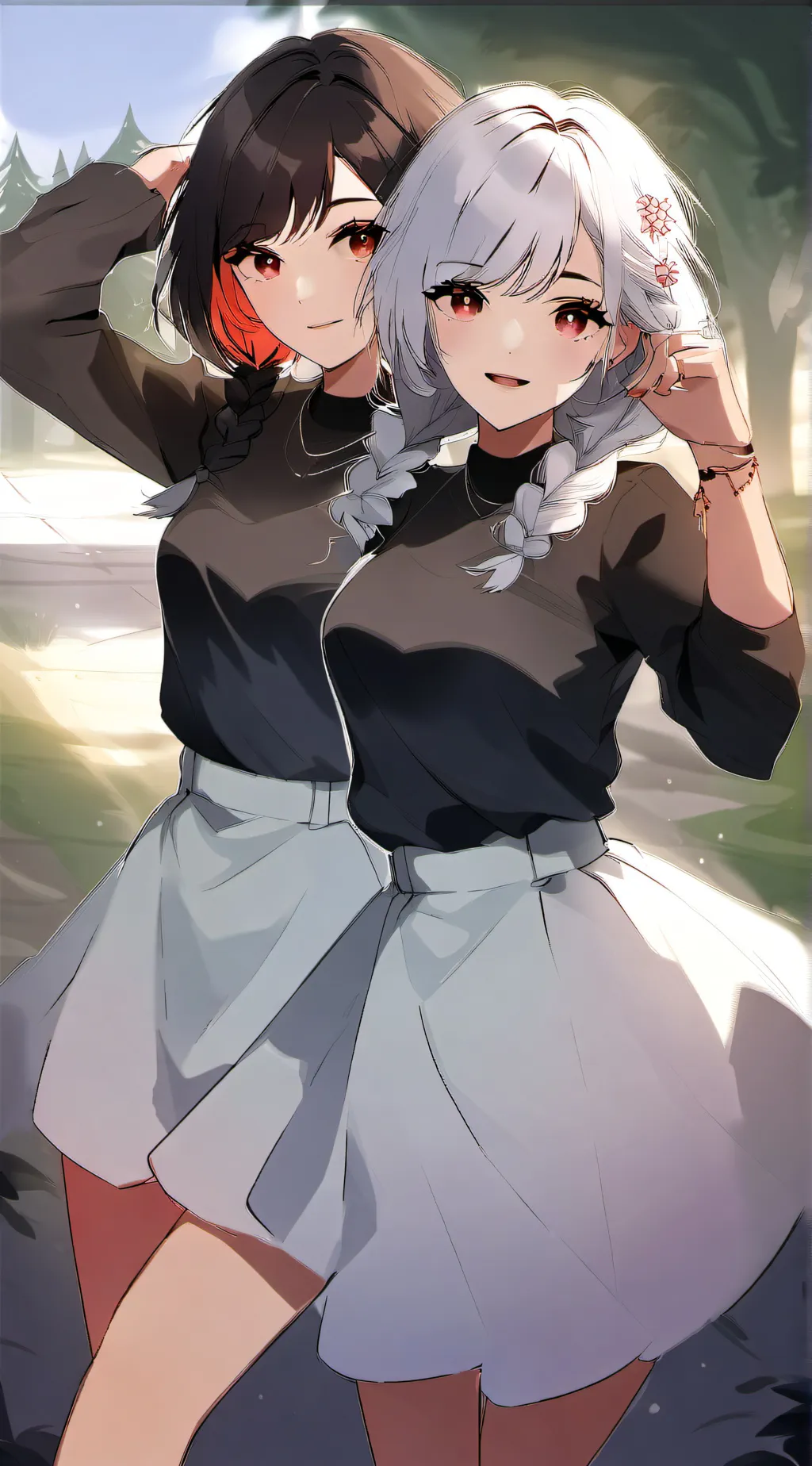 ai character: Ava & Emma background
