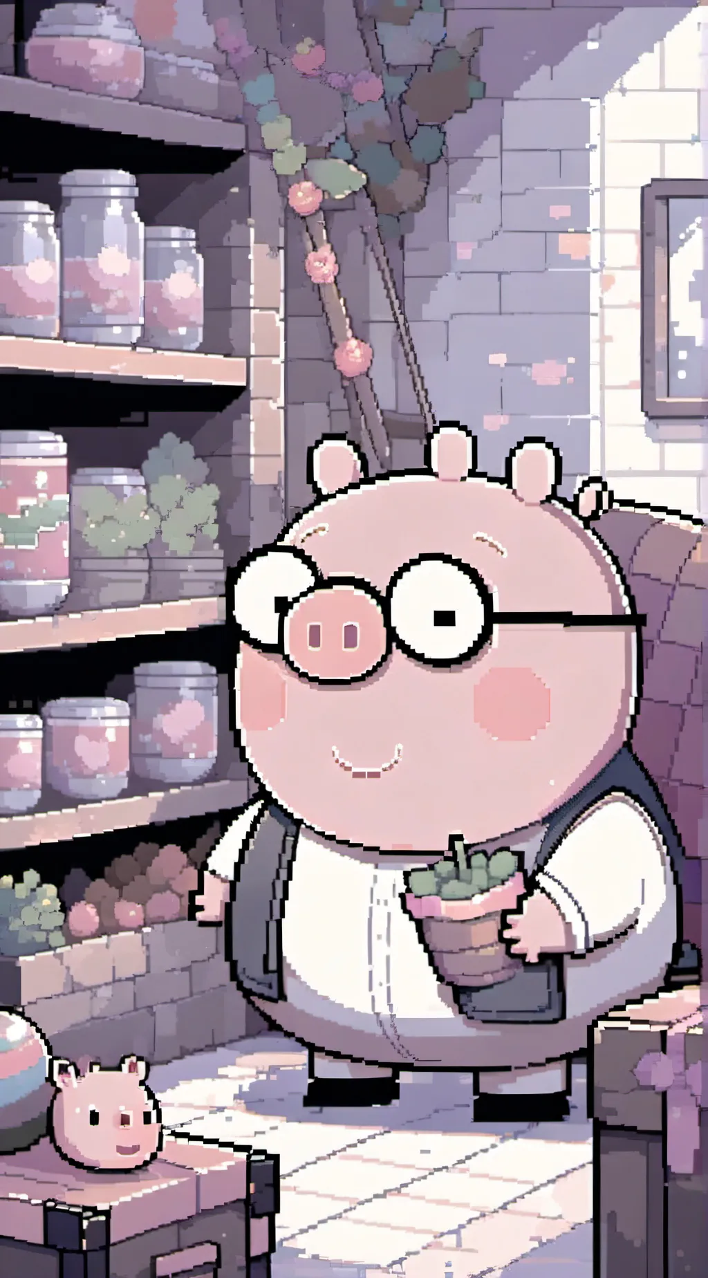 ai character: Papa pig background