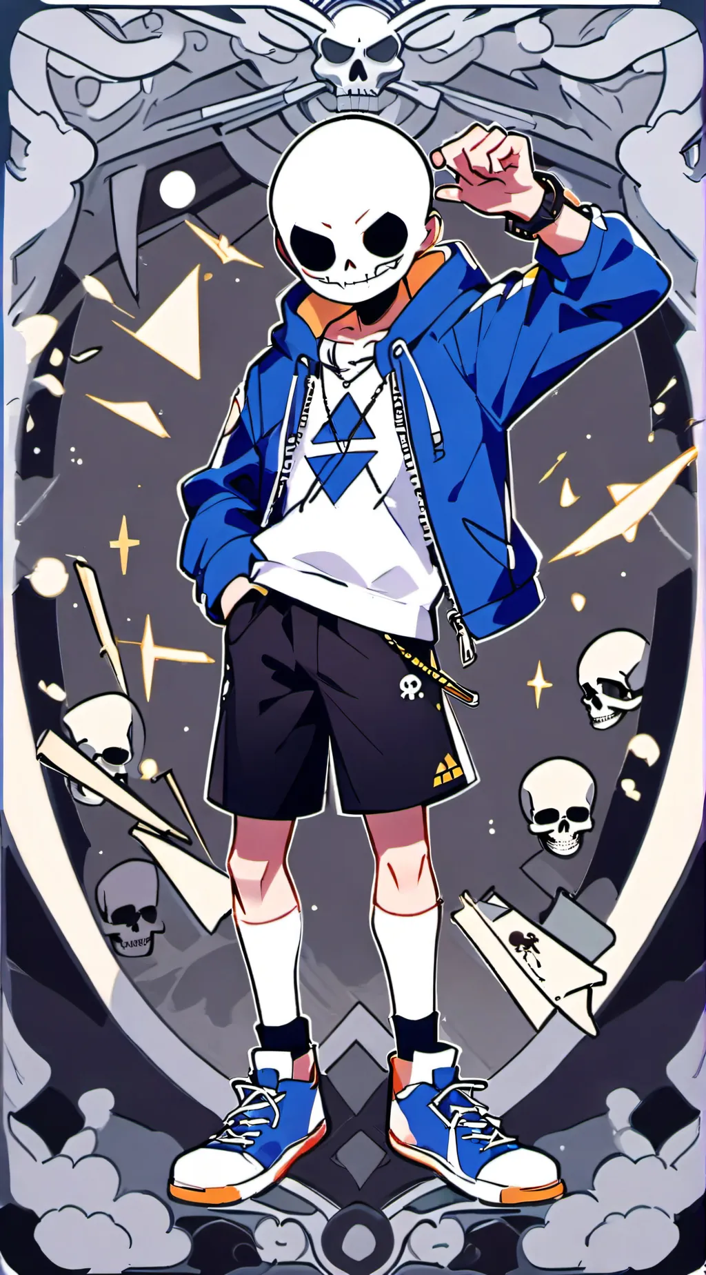 ai character: 💀sans and papyrus💀 background