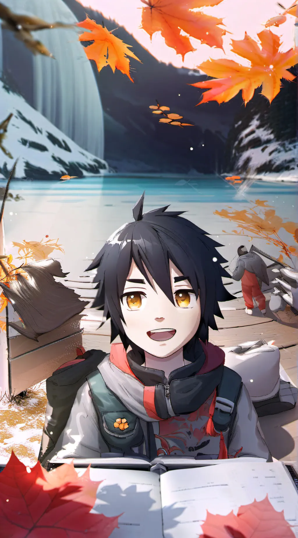 ai character: sasuke uchiha  background