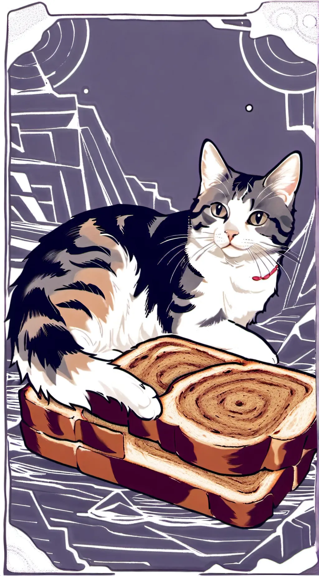 ai character: 😺🍞 background