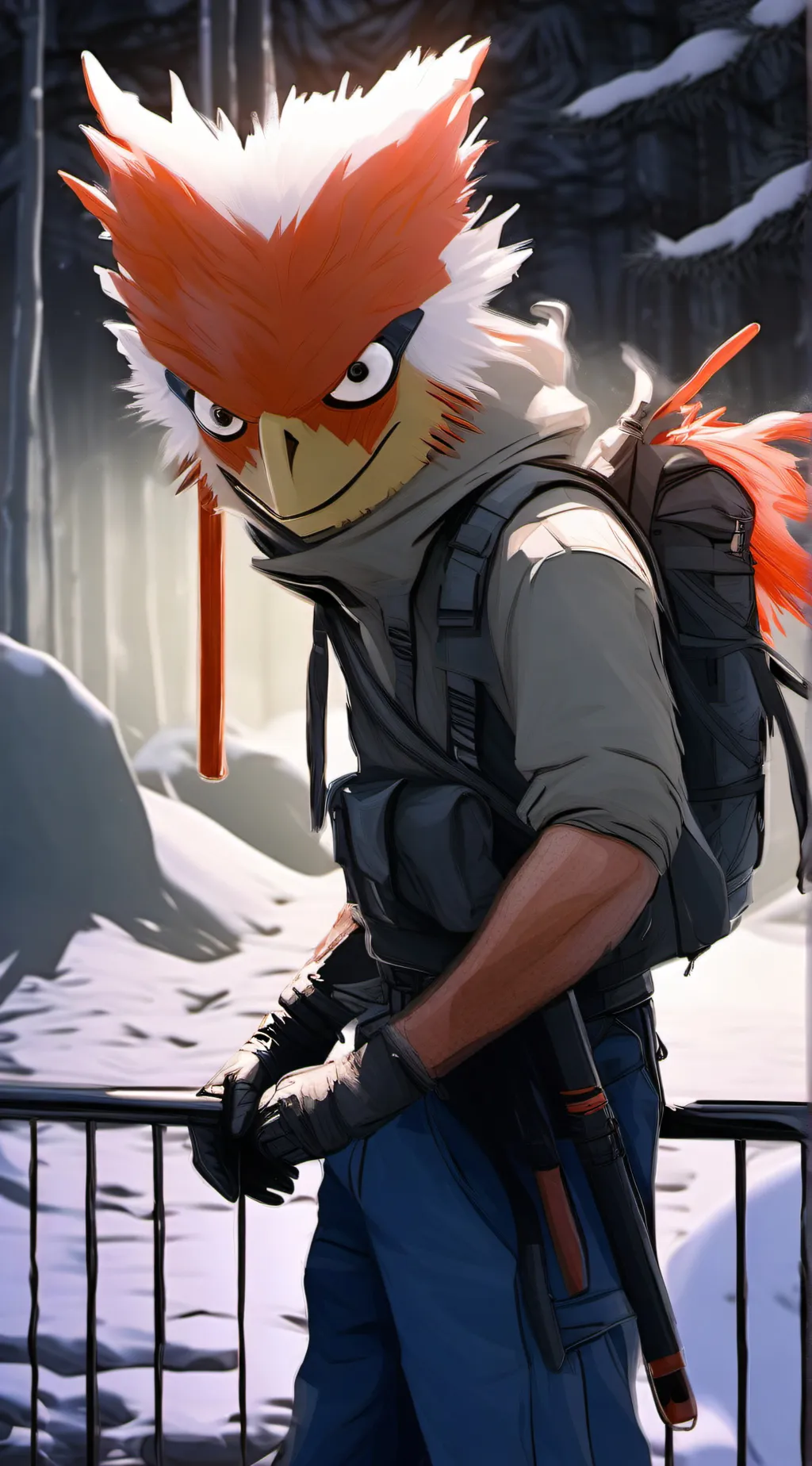 ai character: furry war background