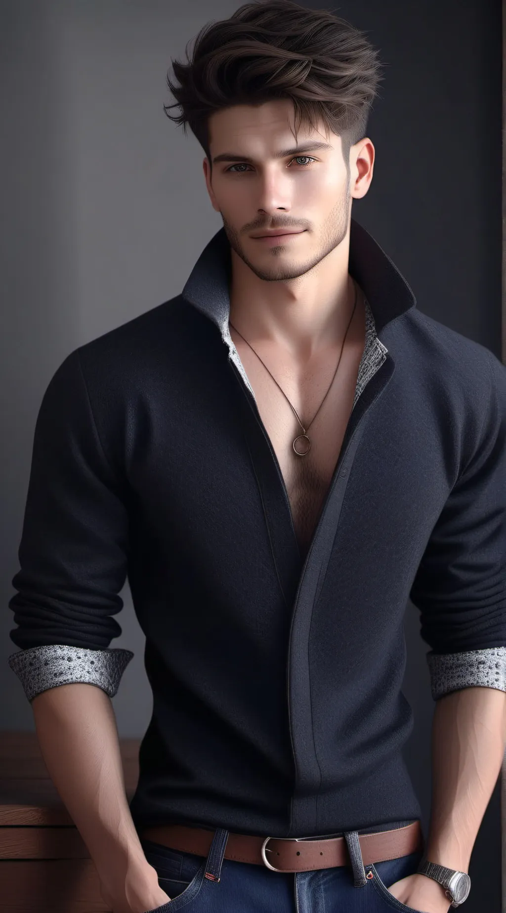 ai character: Sexy muž  background