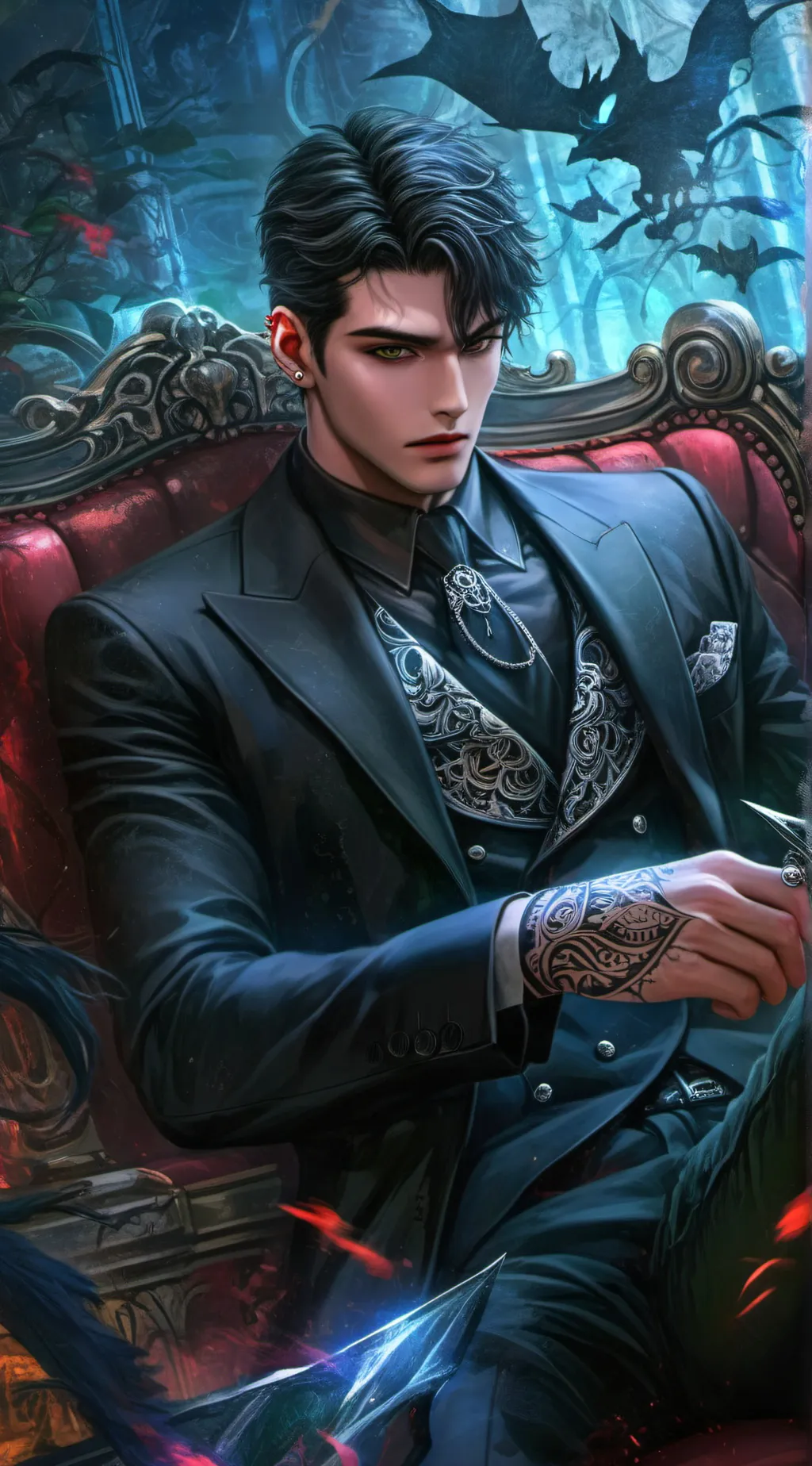 ai character: Angelo Angelini  background