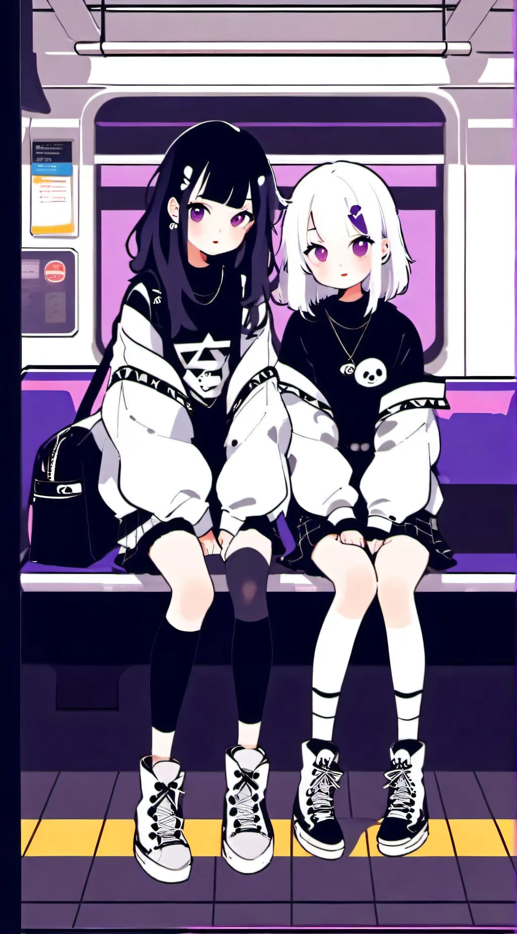 ai character: Avery and violett background