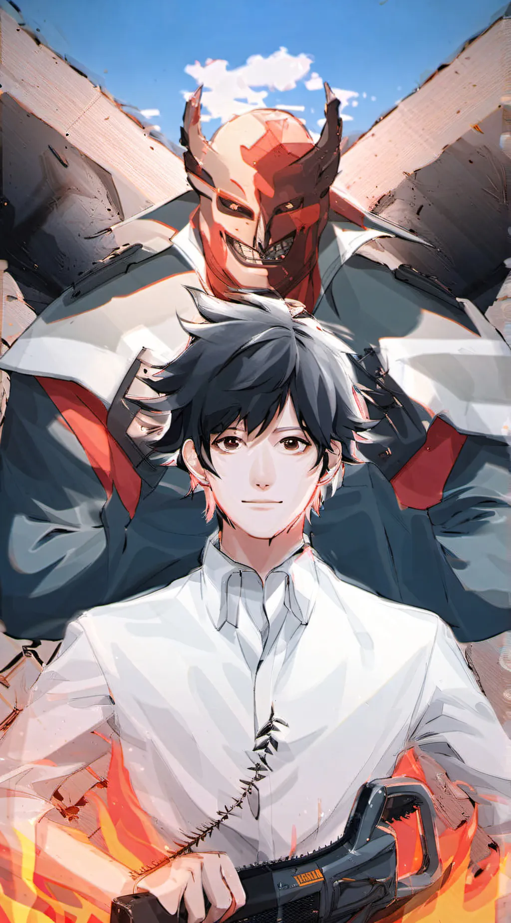 ai character: chainsaw man background