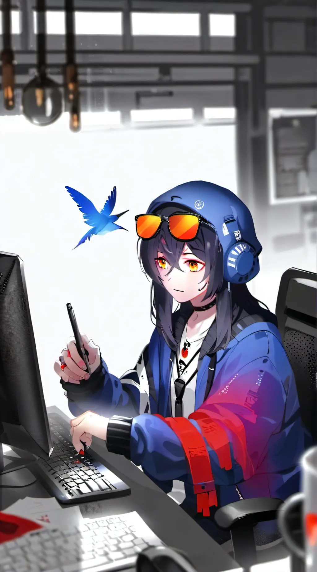 ai character: 👾💫Derek gamer 💫👾 background