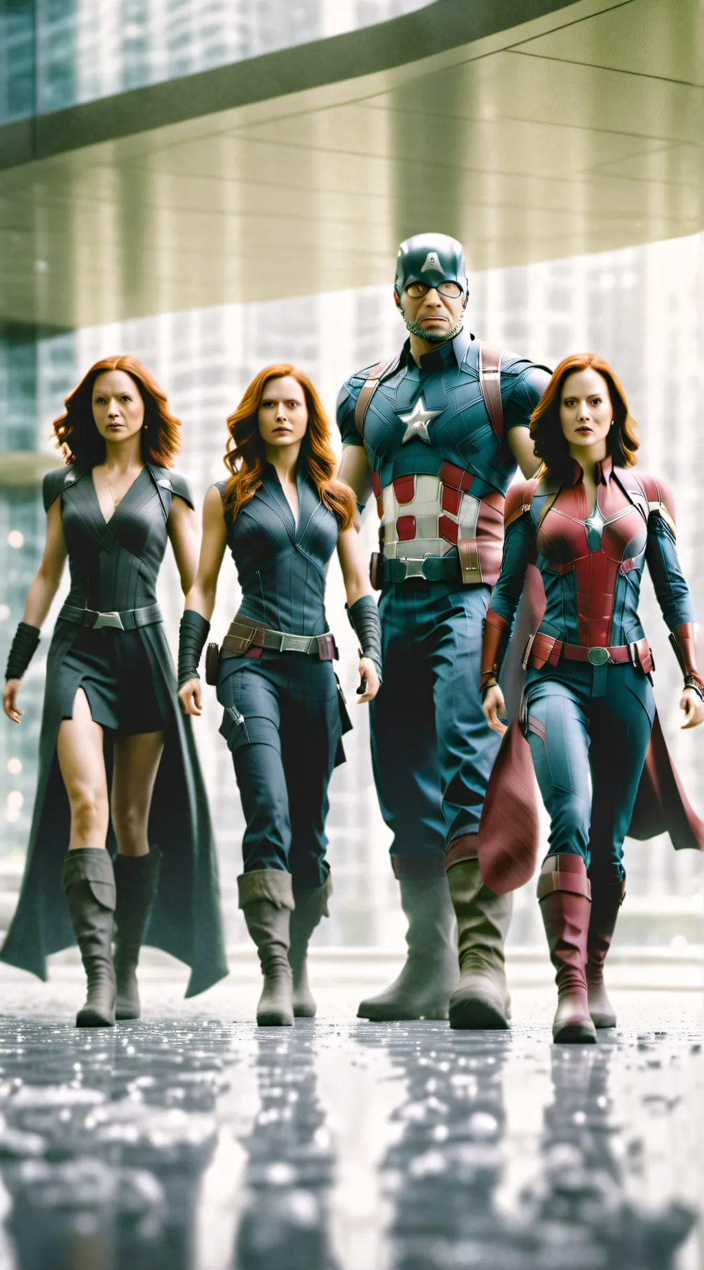 ai character: Avengers party background