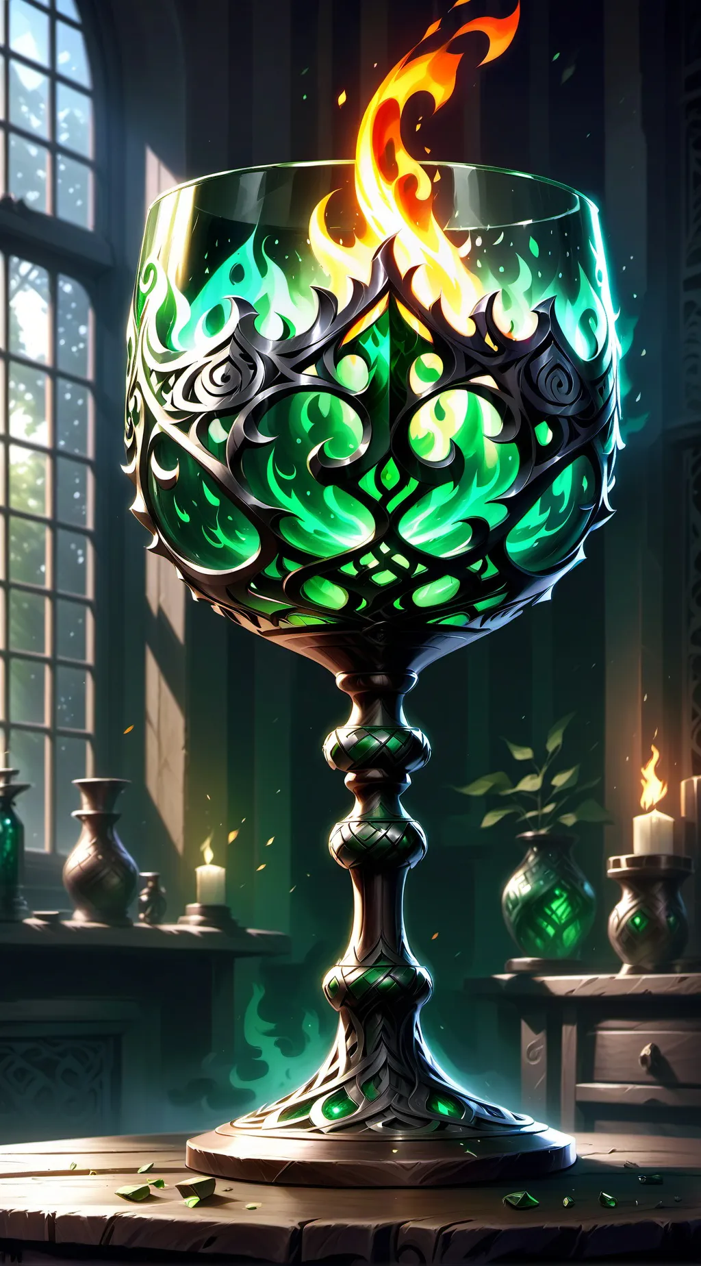 ai character: The Goblet of fire background