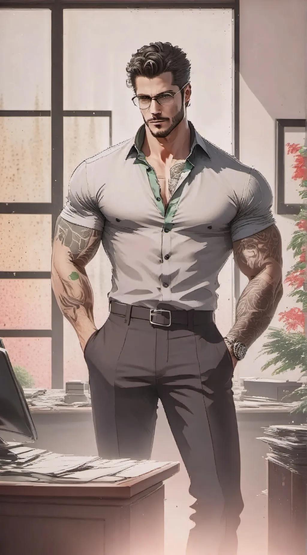 ai character: Tanner Smoke background