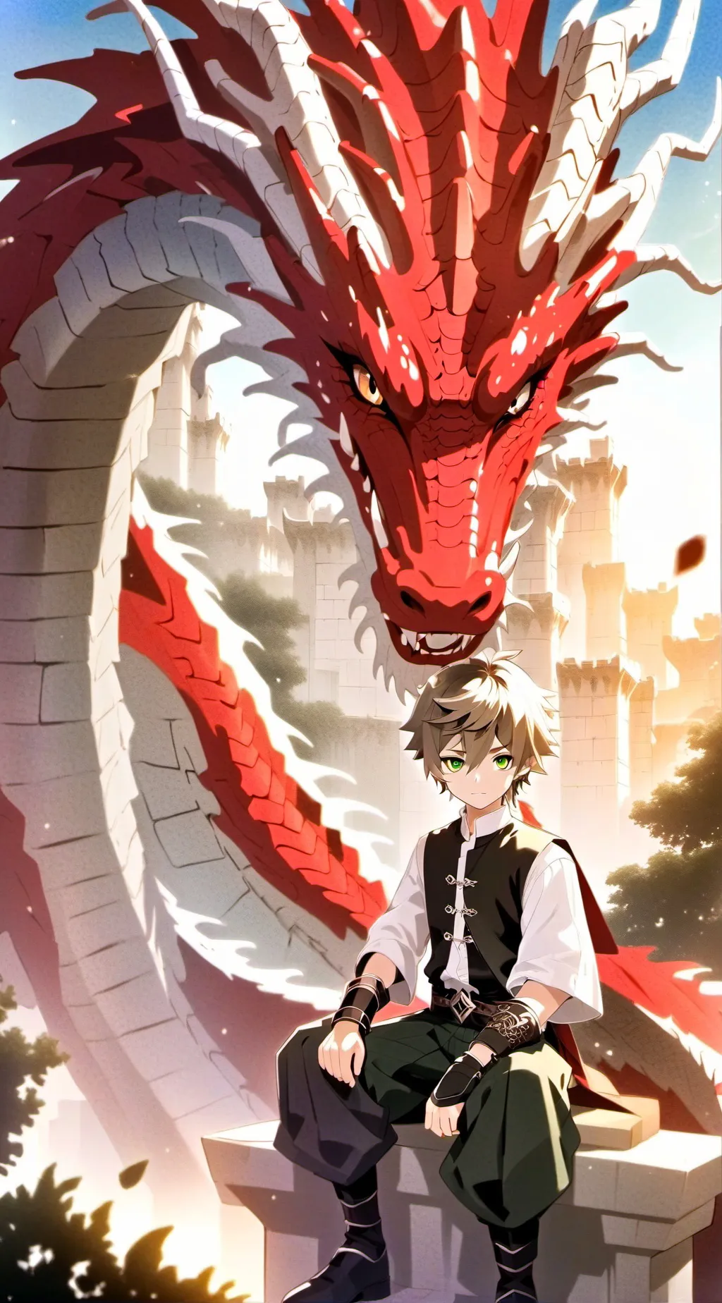 ai character: flame  background