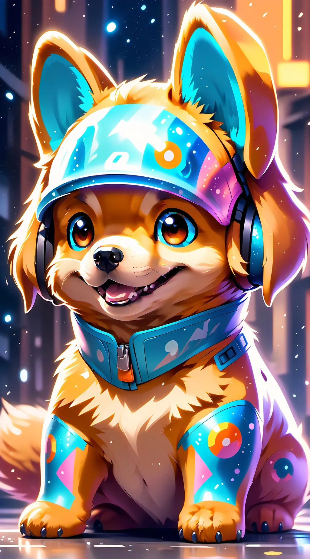 ai character: mean baby dogday background