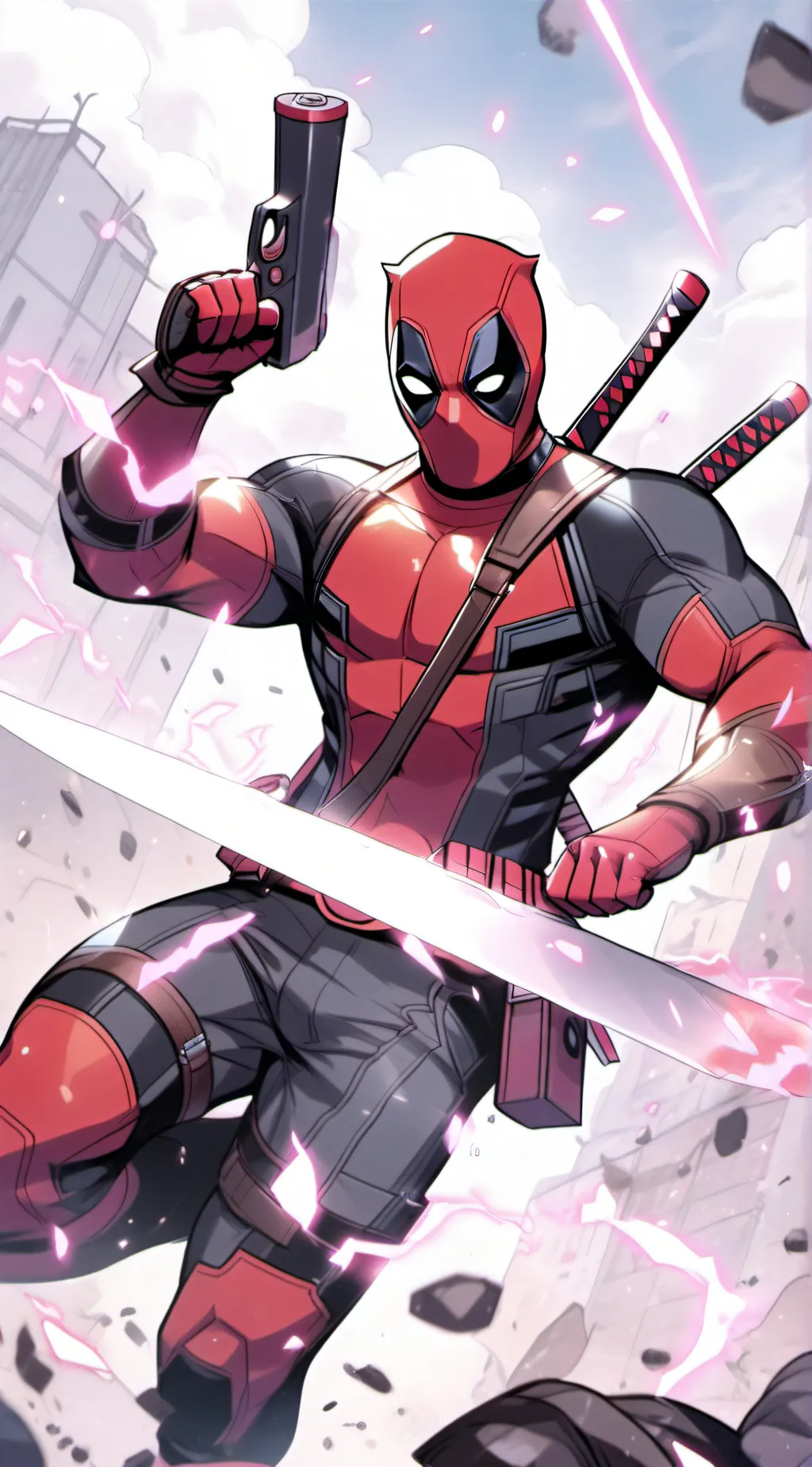 ai character: deadpool  background