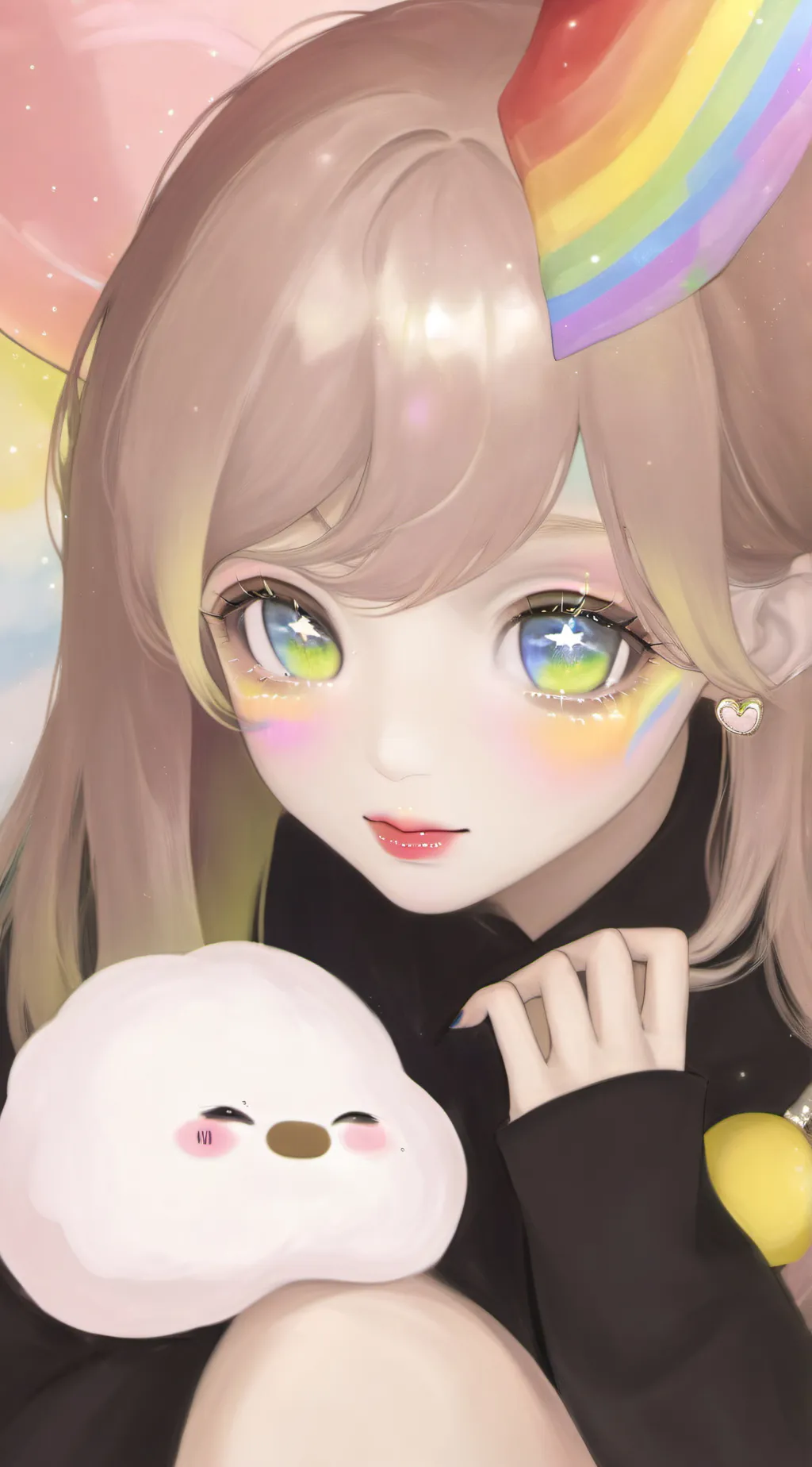 ai character: Rainbow friends background
