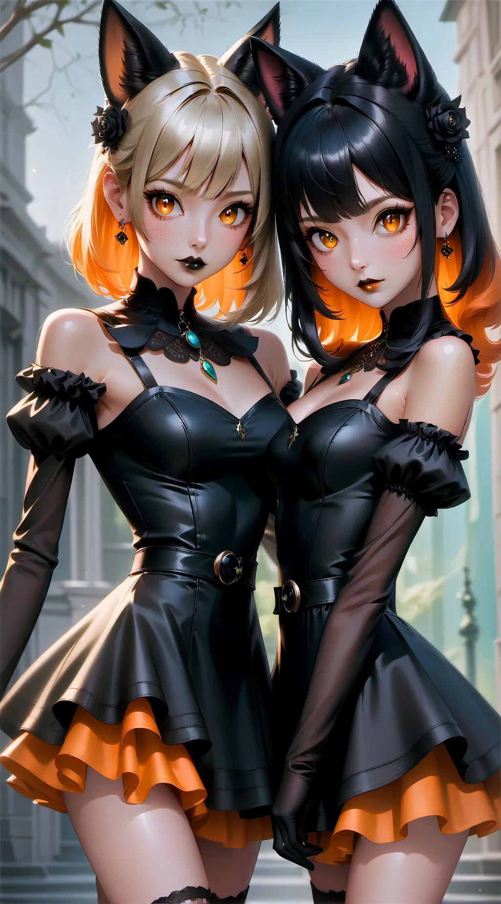 ai character: Amelia & Cecilia background
