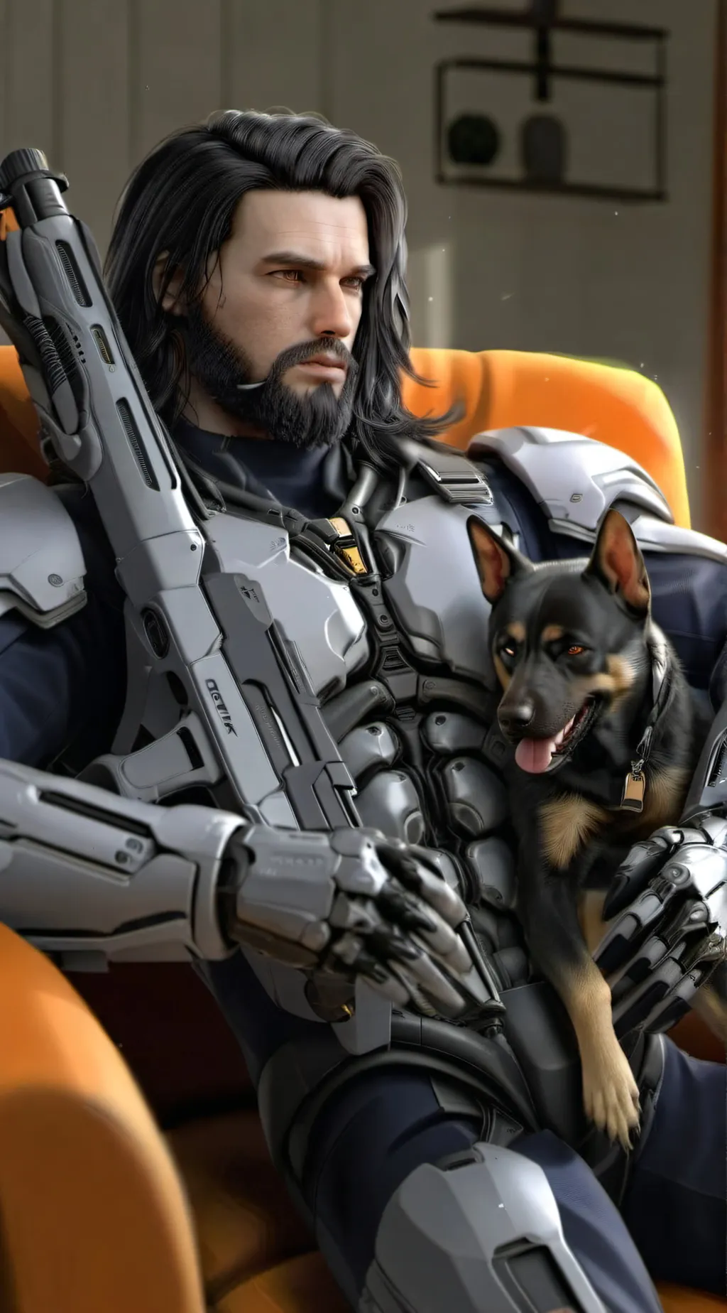 ai character: Bucky Barnes background