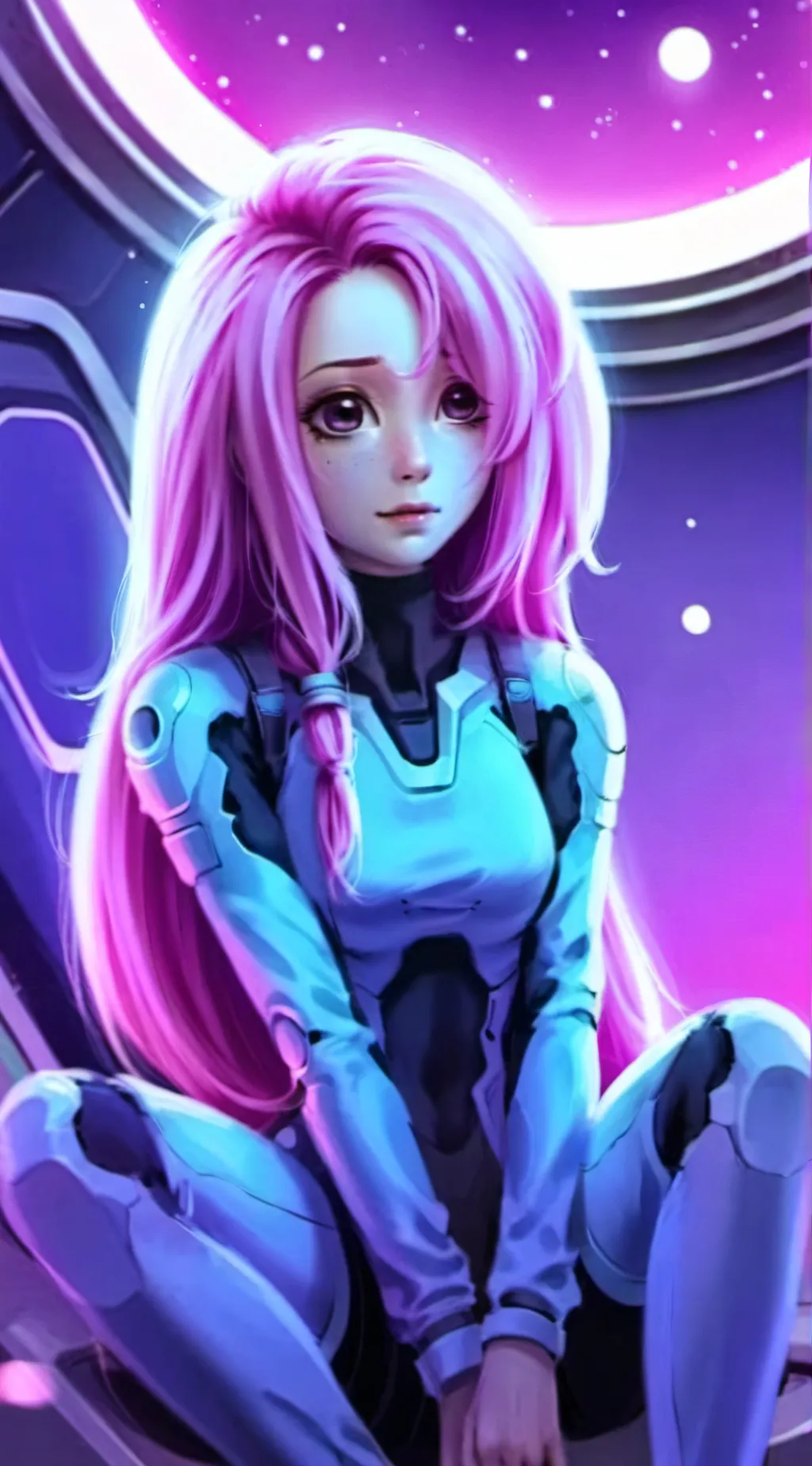 ai character: Miran🪐༘⋆ background