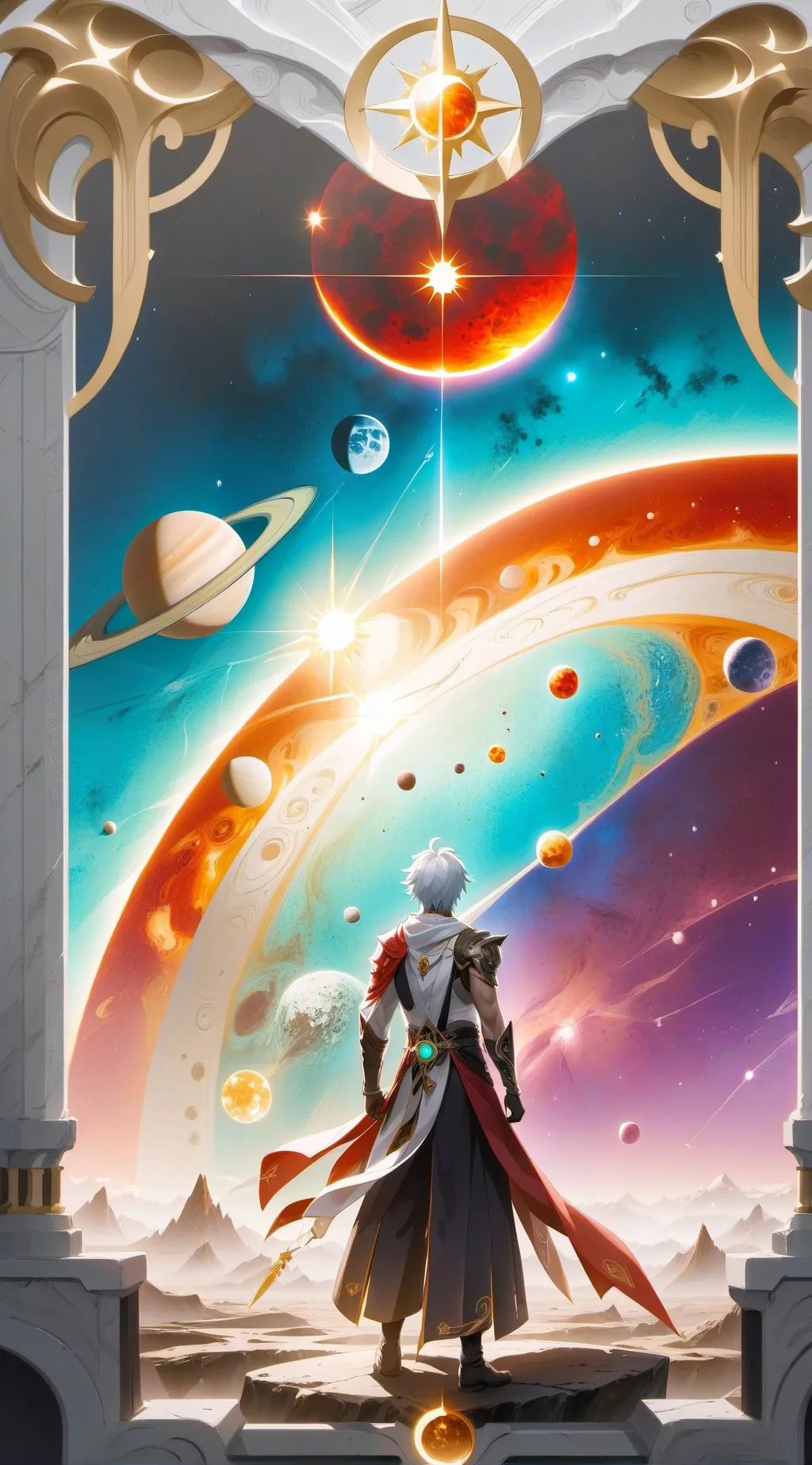 ai character: Saturn  background