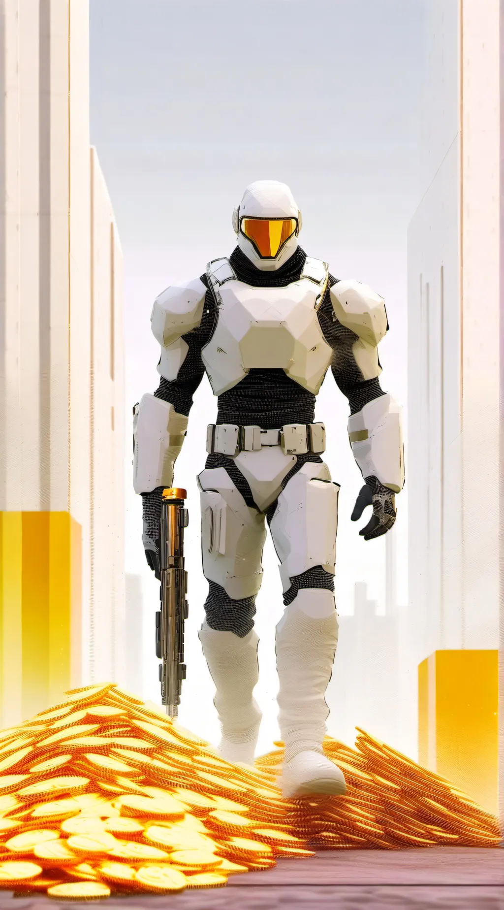 ai character: golds background
