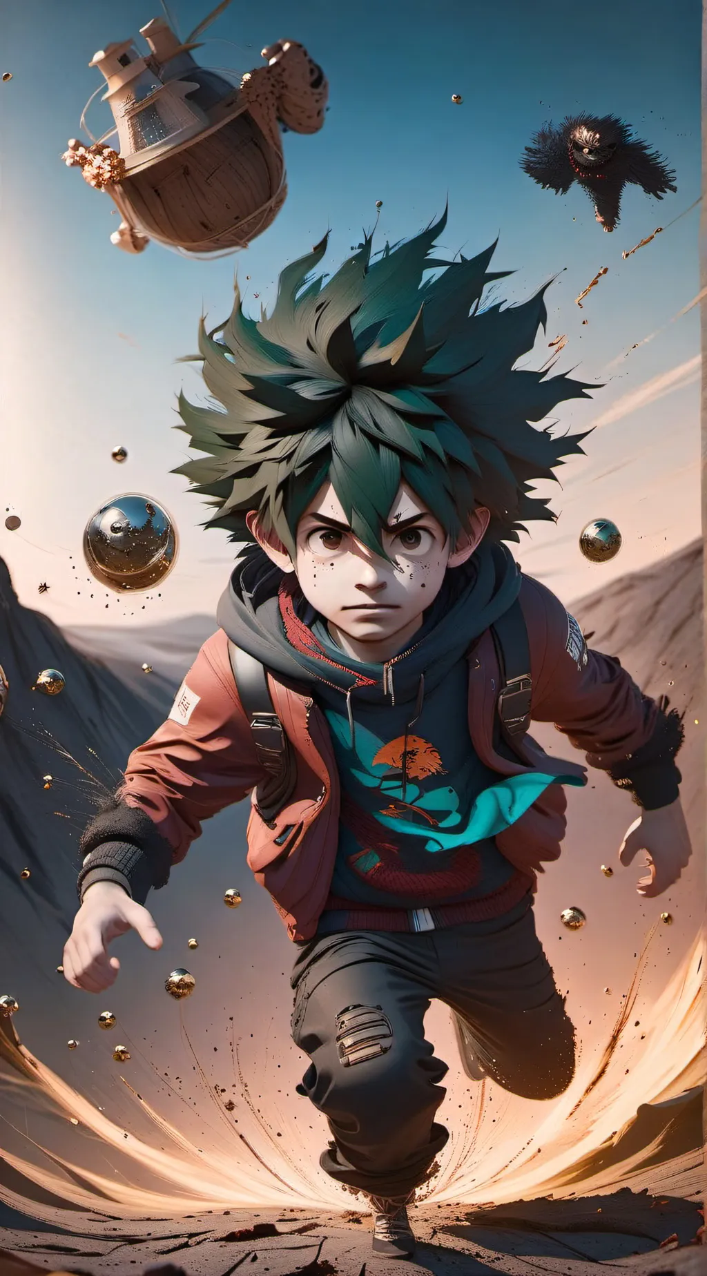ai character: DEKU LOSES CONTROL background