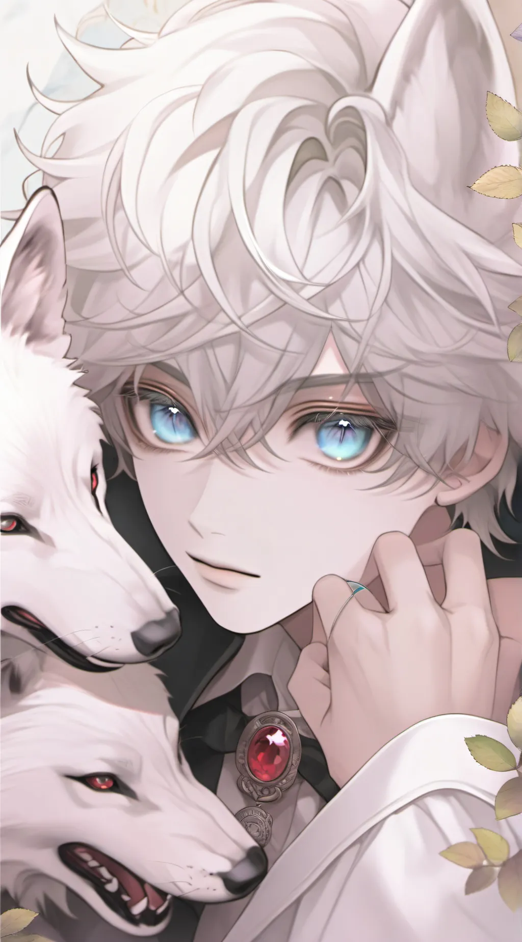 ai character: 🐺xavier🧊 background