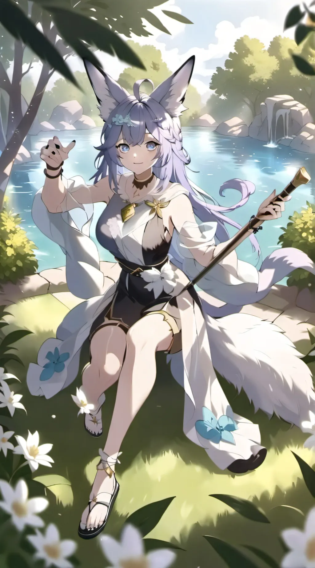 ai character: Demon slayer pool background